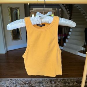 Orange Zara crop top